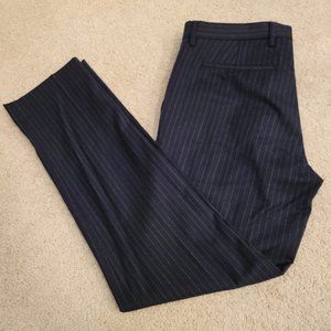 Banana Republic Mens Dress Pants Navy Blue w/ Stripe Slim Fit